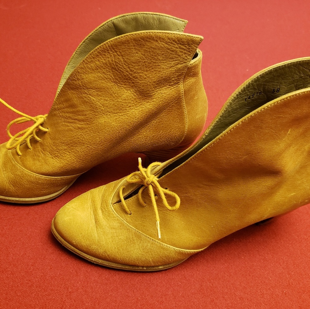 Unique leather booties by Shani Bar